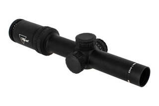 Trijicon CREDO 1-4x24mm rifle scope is a highly versatile low power variable scope with red illuminated MRAD ranging reticle.